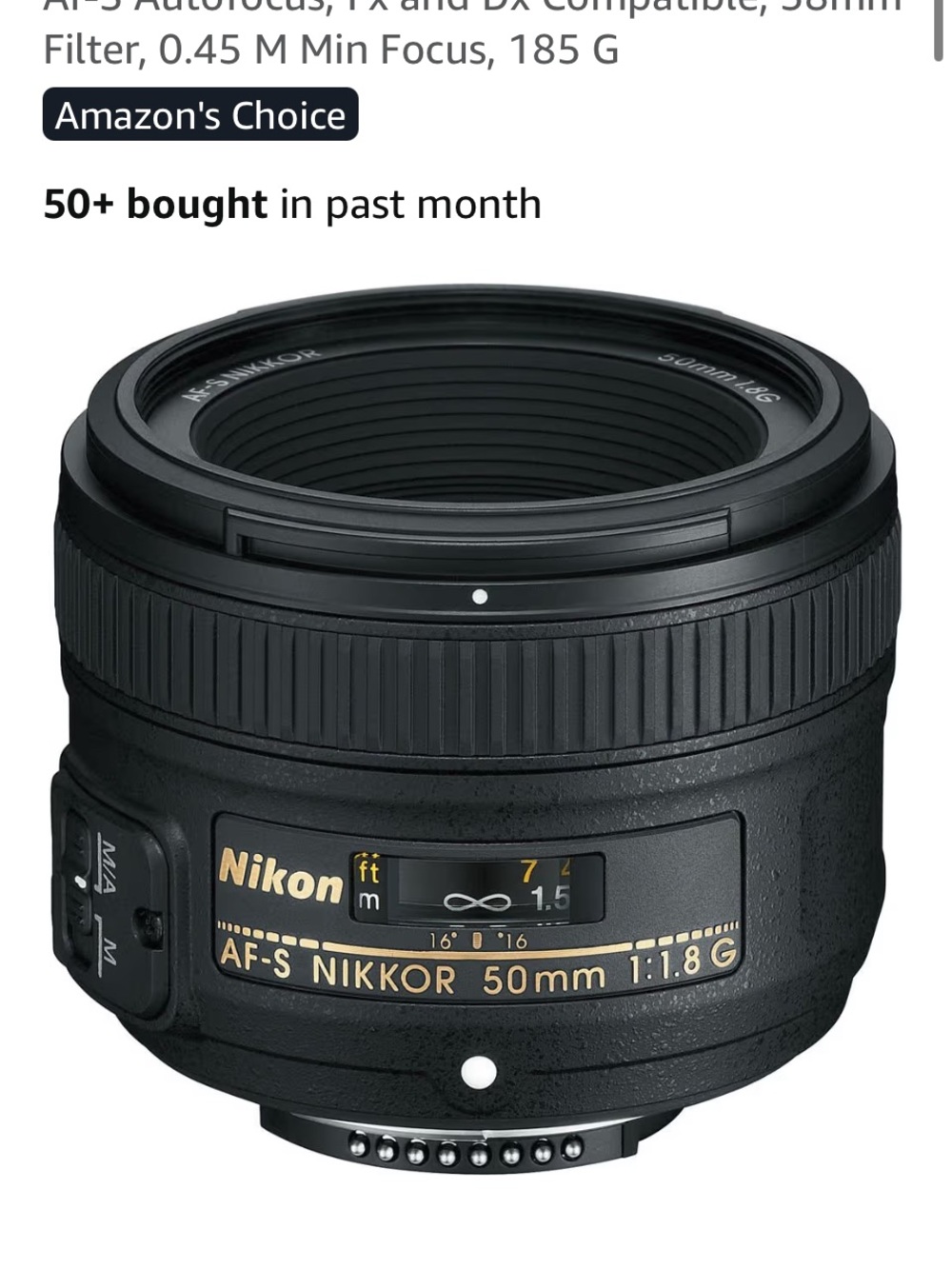 Nikon 50 mm 1.8G